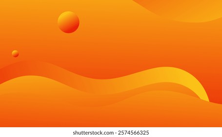 Colorful geometric background. Orange elements with fluid gradient.Dynamic sound wave. Design element. Vector illustration