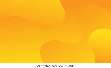 Colorful geometric background. Orange elements with fluid gradient. Wavy geometric background. Applicable for gift card, Poster on wall poster template. Vector Illustration