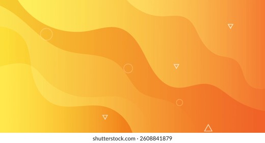 Colorful geometric background. Orange fluid shapes composition with trendy gradients. Liquid abstract background design. Futuristic design posters. Eps 10