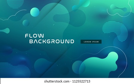 Colorful geometric background pattern. Fluid shapes composition with trendy gradients. Eps10 vector.