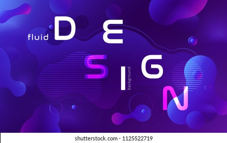 Colorful geometric background pattern. Fluid shapes composition with trendy gradients. Eps10 vector.