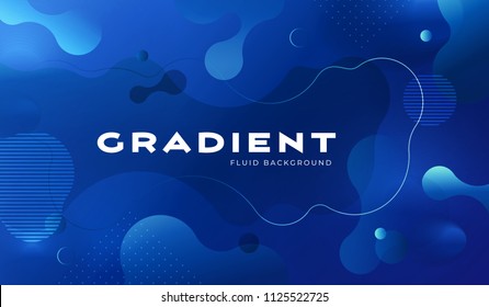 Colorful geometric background pattern. Fluid shapes composition with trendy gradients. Eps10 vector.