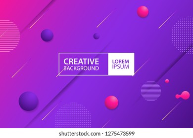 Colorful geometric background pattern. Fluid shapes composition with trendy gradients. Abstract background.