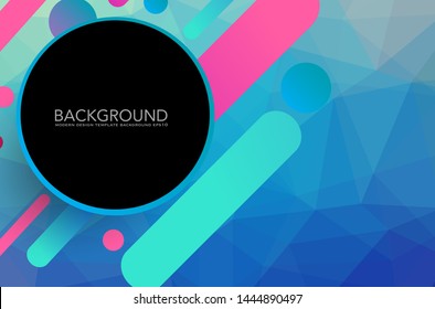 Colorful geometric background pattern. Fluid shapes composition with trendy gradients. Eps10 vector.