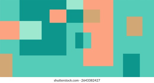 Colorful geometric background, geometric pattern texture, random square shape pattern, abstract pixels with summer colors