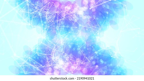Colorful geometric background with plexus effect.