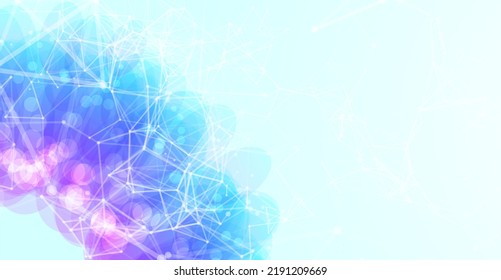 Colorful geometric background with plexus effect.