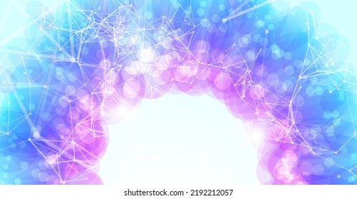 Colorful geometric background with plexus effect.