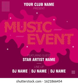 colorful geometric background poster music