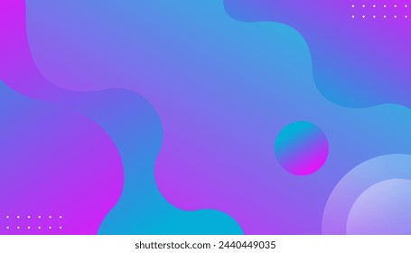 Colorful geometric background. Purple elements with fluid gradient.  Dynamic sound wave. Design element. Vector illustration