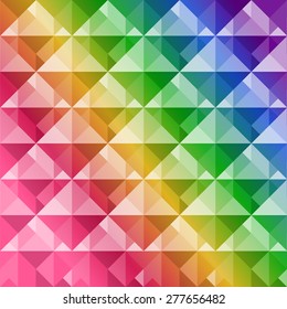 Colorful geometric background in rainbow colors