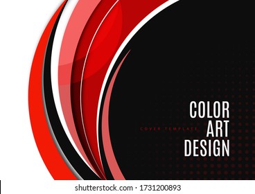 Colorful geometric background. Round smooth elements. Dynamic composition of figures. Modern bright creative design. Vector illustration