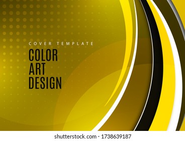 Colorful geometric background. Round smooth elements. Dynamic composition of figures. Modern bright creative design. Vector illustration