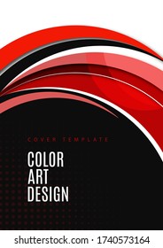 Fondo geométrico colorido. Redondear elementos lisos. Composición dinámica de las cifras. Diseño creativo y luminoso moderno. Ilustración del vector