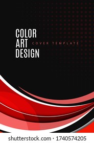 Colorful geometric background. Round smooth elements. Dynamic composition of figures. Modern bright creative design. Vector illustration