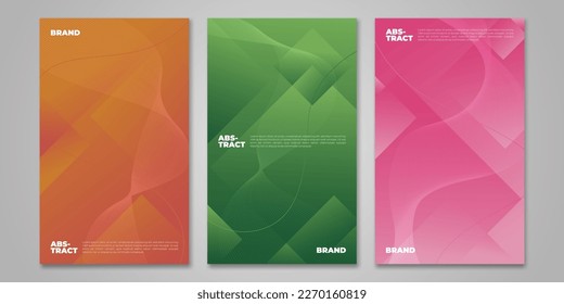 Colorful geometric background. Set of Minimal gradients for Presentation, abstract Cover Template