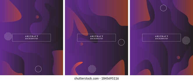 Colorful geometric background set  Smooth composition  for business presentations  flyers  posters  wallpapers  Vector eps 10
