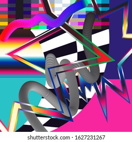 Colorful geometric background. shapes composition