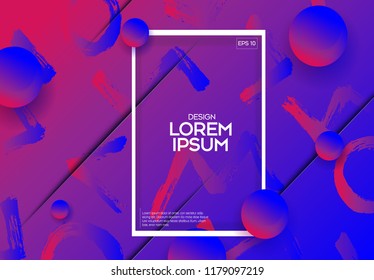 Colorful geometric background. Simple shapes composition. design layout for banner or poster.Eps10 vector.