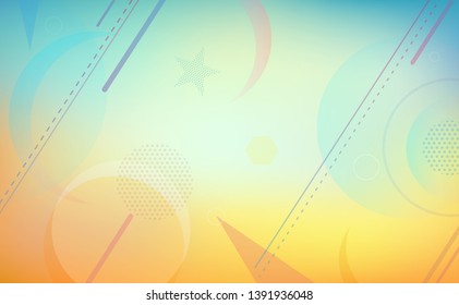 Colorful Geometric Background for Summer and Holidays. Vector Illustration
