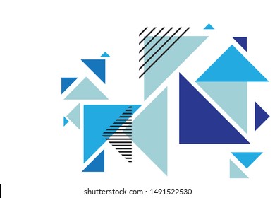 Colorful geometric background. Template for poster, backdrop, book cover, brochure, and vector illustration. Abstract geometric triangles background. Simple geometric background