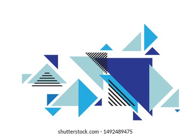 Colorful geometric background. Template for poster, backdrop, book cover, brochure, and vector illustration. Abstract geometric triangles background. Simple geometric background
