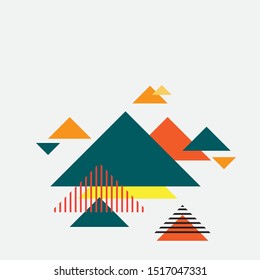 Colorful geometric background. Template for poster, backdrop, book cover, brochure, and vector illustration. Abstract geometric triangles background. Modern abstract background.