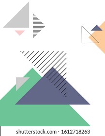 Colorful geometric background. Template for poster, backdrop, book cover, brochure, and vector illustration. Abstract geometric triangles background. Simple geometric background