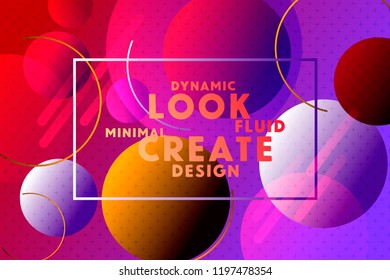 Colorful geometric background. Trendy gradient shapes composition. Dynamic shapes composition. Eps10 vector.