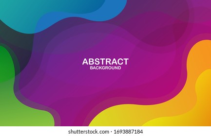 Colorful geometric background. Trendy gradient shapes composition. Cool background design for posters. Vector illustration