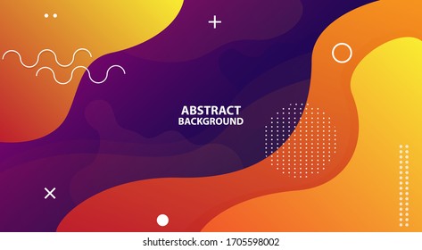 Colorful geometric background. Trendy gradient shapes composition. Cool background design for posters. Vector illustration
