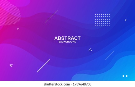 Colorful geometric background. Trendy gradient shapes composition. Cool background design for posters. Vector illustration