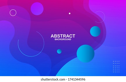 Fondo geométrico colorido. Composición de formas de degradado de moda. Diseño de fondo frío para afiches. Ilustración del vector