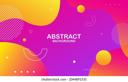 Colorful geometric background. Trendy gradient shapes composition. Cool background design for posters. Vector illustration
