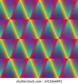 Colorful geometric background. Triangle background image. Gradient mosaic backdrop.