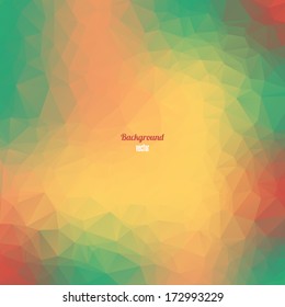 Colorful geometric background with triangles.