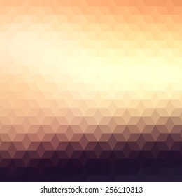 Colorful geometric background with triangles. Blurred gradient mosaic pattern