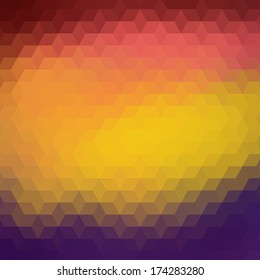 Colorful geometric background with triangles. Mosaic pattern