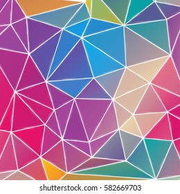 Colorful geometric background with triangles, multicolored background