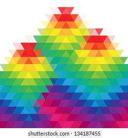 Colorful geometric background with triangles. Rainbow mosaic. Vector EPS10.