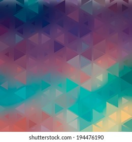 Colorful geometric background with triangles. Soft, web design, poster, banner.