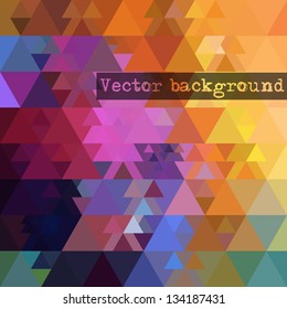 Colorful geometric background with triangles. Vector EPS10.