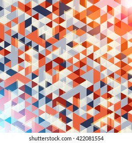 Colorful geometric background with triangles. Vector illustration