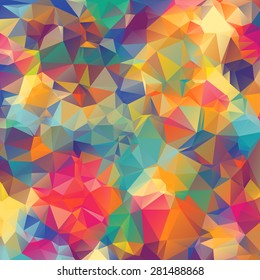 Colorful geometric background with triangular & polygonal geometric shapes