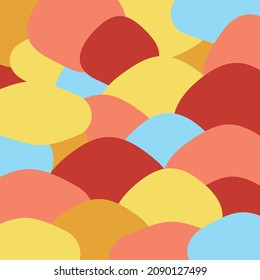 Colorful geometric background. Vector abstract background. Good for cover, invitation, banner, placard, brochure, poster, card, flyer and other. Fluid shapes composition. 