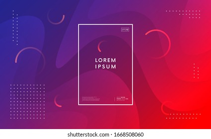 Colorful geometric background vector design. Fluid shapes abstract composition. Trendy backdrop.