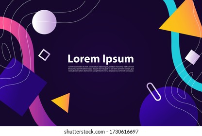 Colorful geometric background vector design. Abstract composition with shapes.