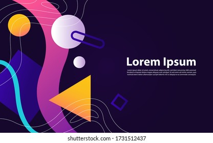 Farbiges geometrisches Hintergrundvektordesign. Abstrakte Komposition mit Formen.