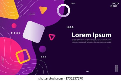 Colorful geometric background vector design. Abstract composition with shapes.