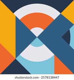 Colorful geometric background vector design